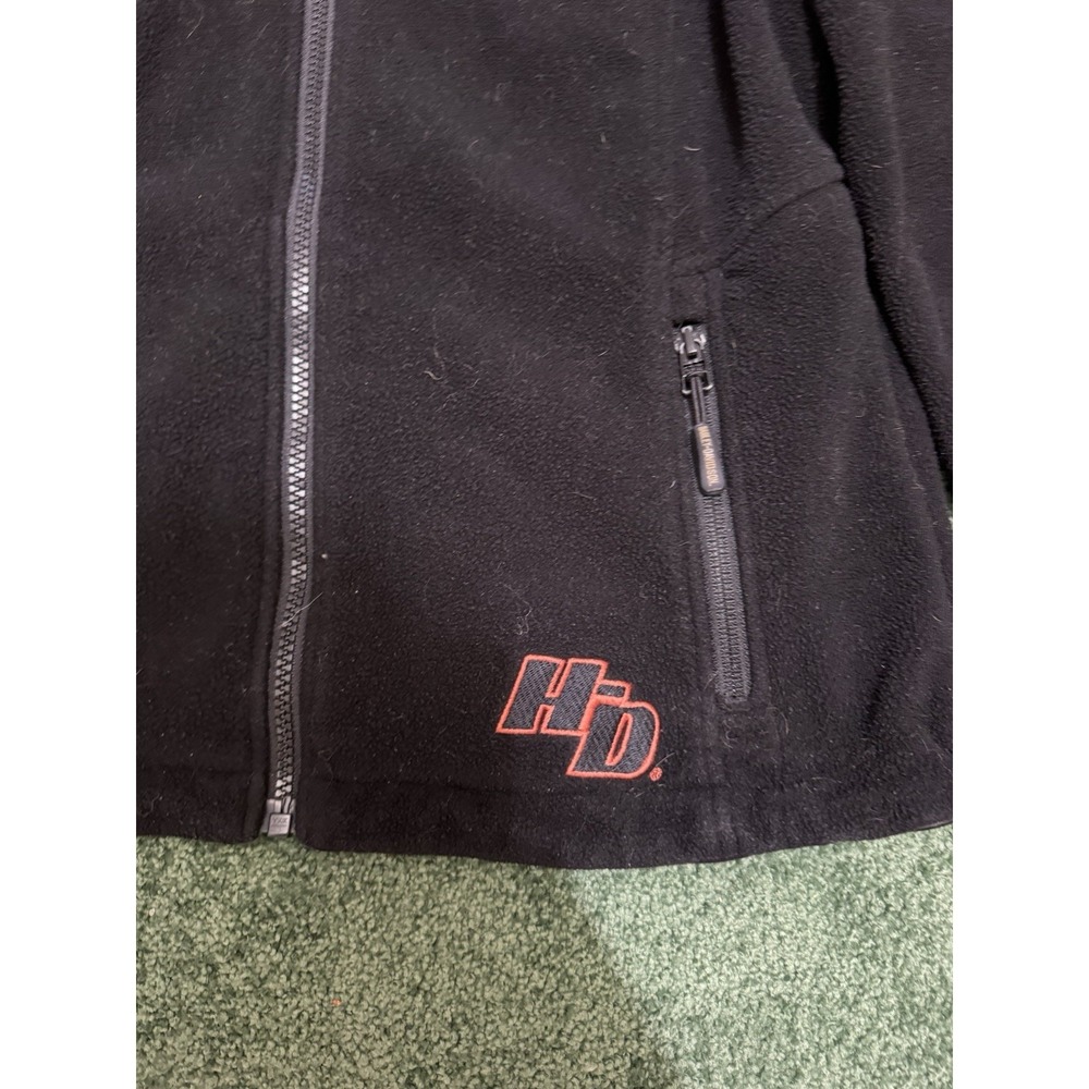 Vintage Y2K 2008 Harley Davidson Motorcycle Womens Medium Full Zip Fleece Jacket - Picture 4 of 7